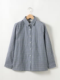 【スペシャルプライス】Ｗガーゼチェックブラウス