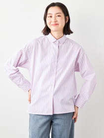 【3buy40%OFF！対象商品】スプリングストライプブラウス