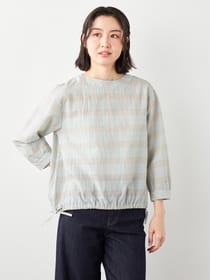 【早割30%OFF対象】ウェーブチェックブラウス