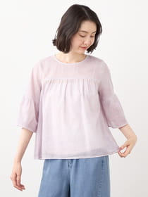 【早割30%OFF対象】ムラ染ギャザーブラウス