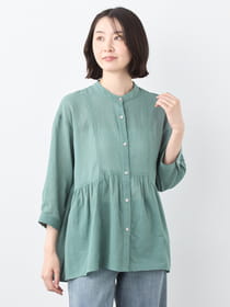 【早割30%OFF対象】コットンワッシャーチュニックブラウス