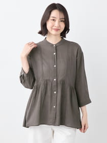【早割30%OFF対象】コットンワッシャーチュニックブラウス