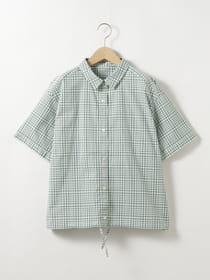【早割30%OFF対象】フレームドビーチェックブラウス