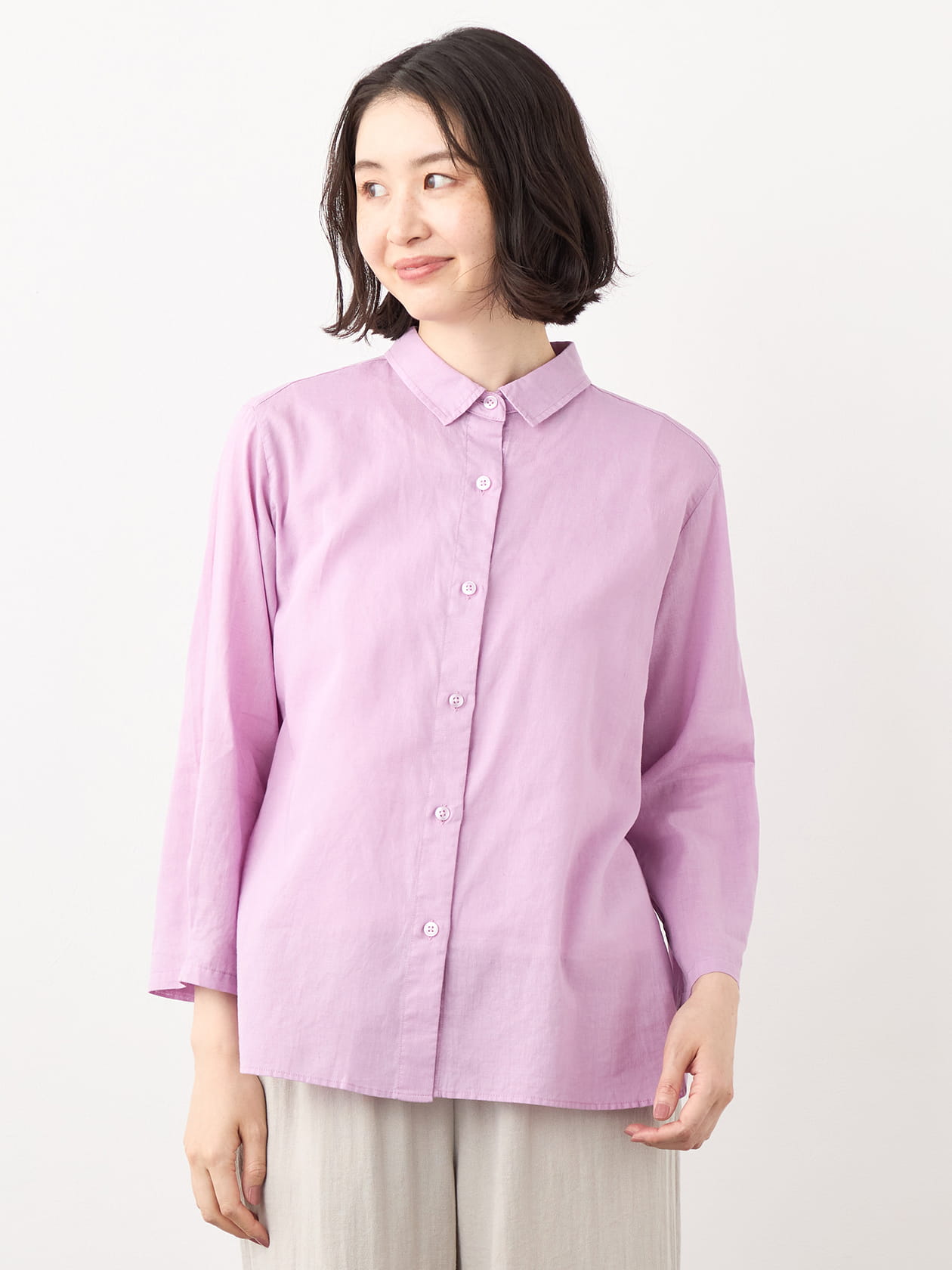 【早割30%OFF対象】コットンリネンブラウス