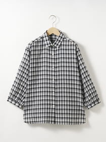 【早割30%OFF対象】ワッシャーギンガムブラウス