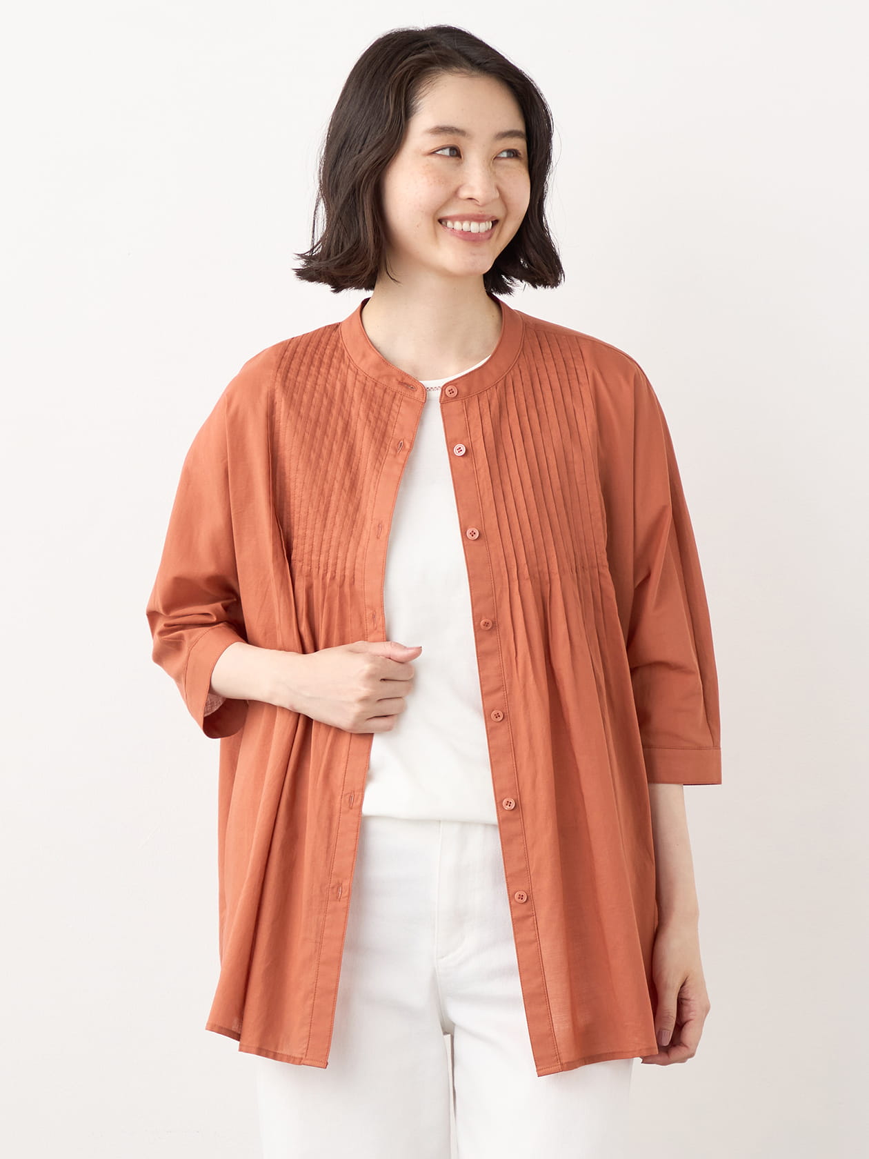 【早割30%OFF対象】ピンタックチュニックブラウス