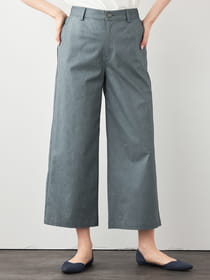 【COOLタッチ】リネンプラスワイドパンツ