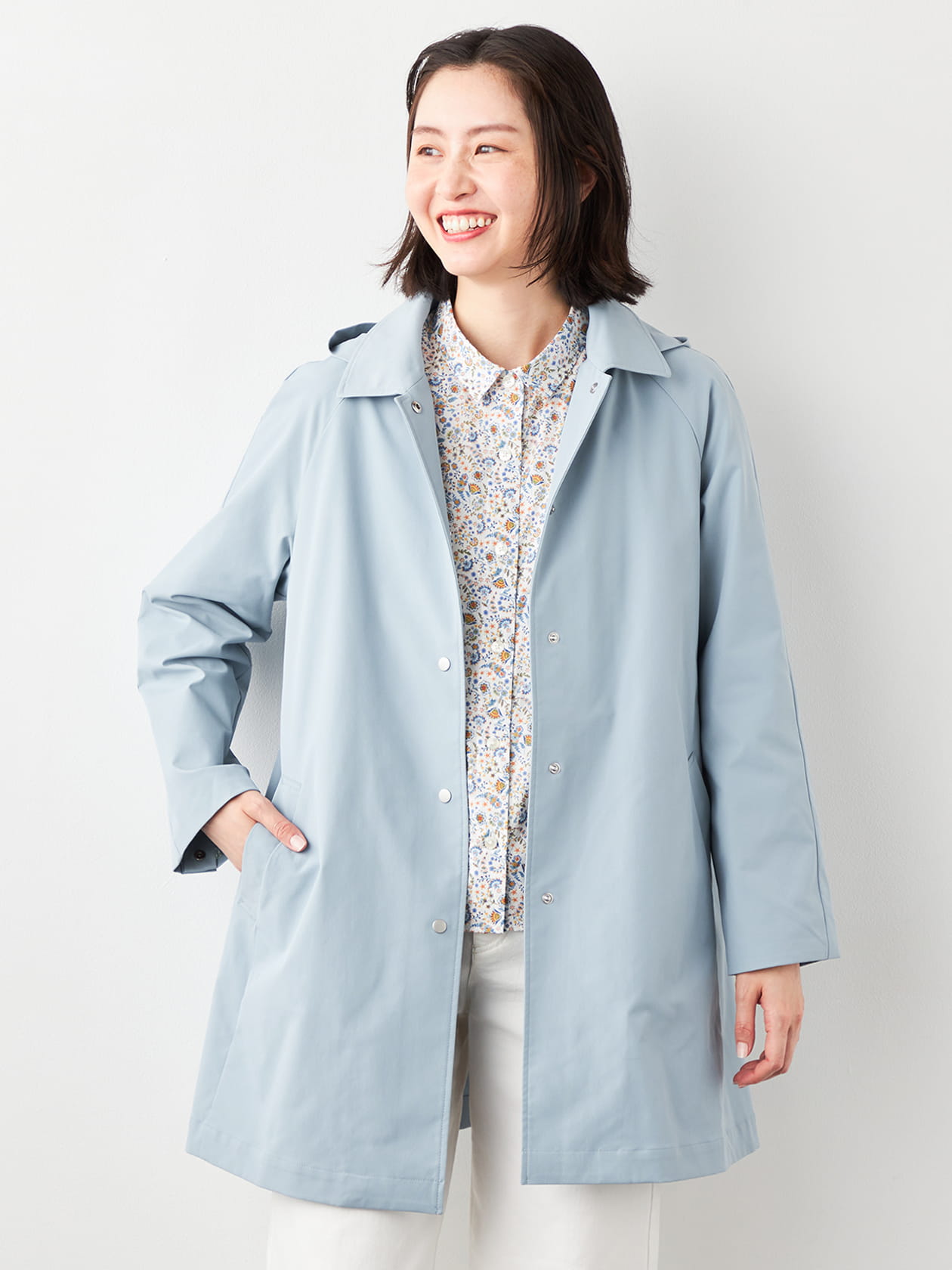 【3buy40%OFF！対象商品】フード付きステンコート