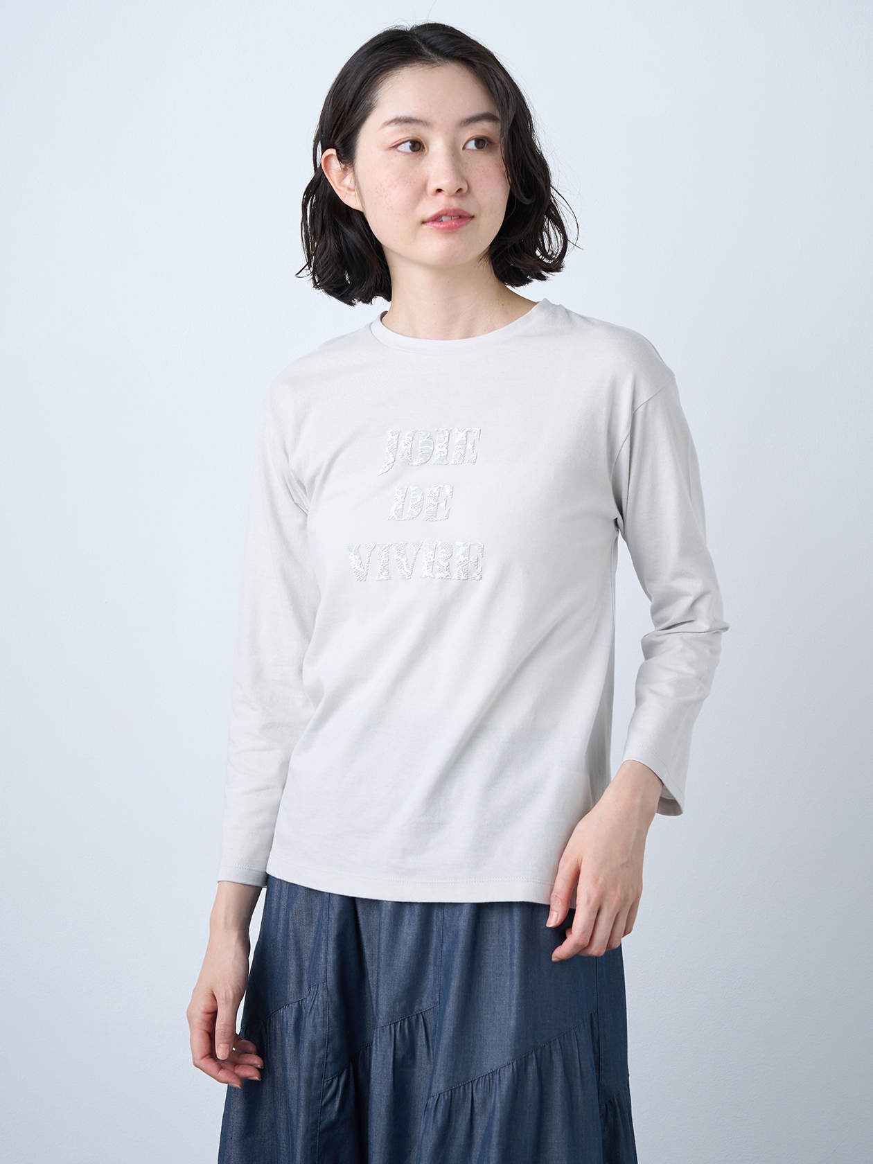 レースロゴプリントＴシャツ