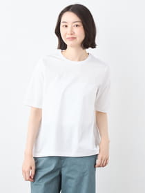 【接触冷感】【UV CUT】８０／１シルケットスムース半袖Ｔシャツ