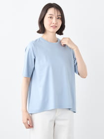 【接触冷感】【UV CUT】８０／１シルケットスムース半袖Ｔシャツ