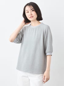 【早割30%OFF対象】カットクレープラグランプルオーバー