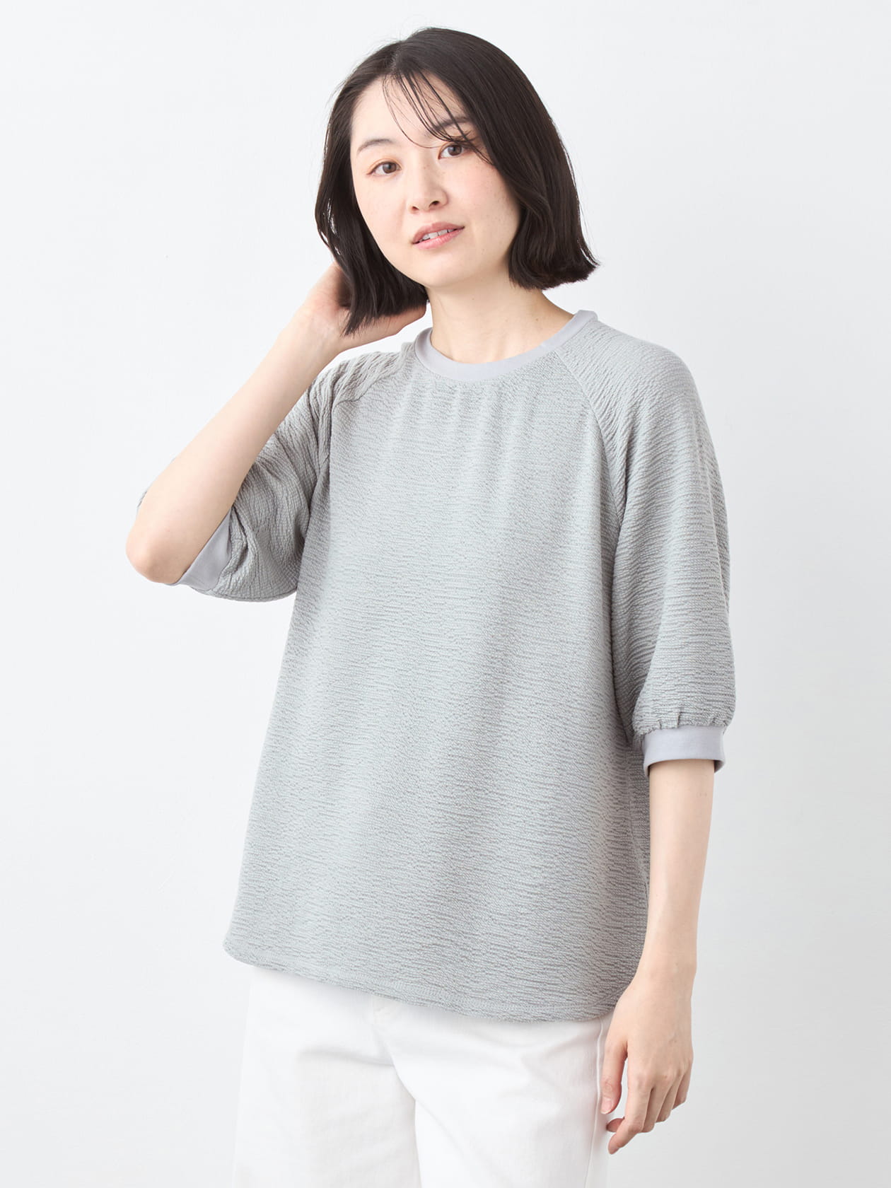 カットクレープラグランプルオーバー