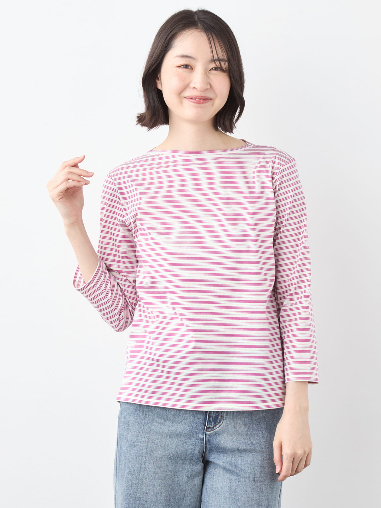 シルケットボーダーTシャツ