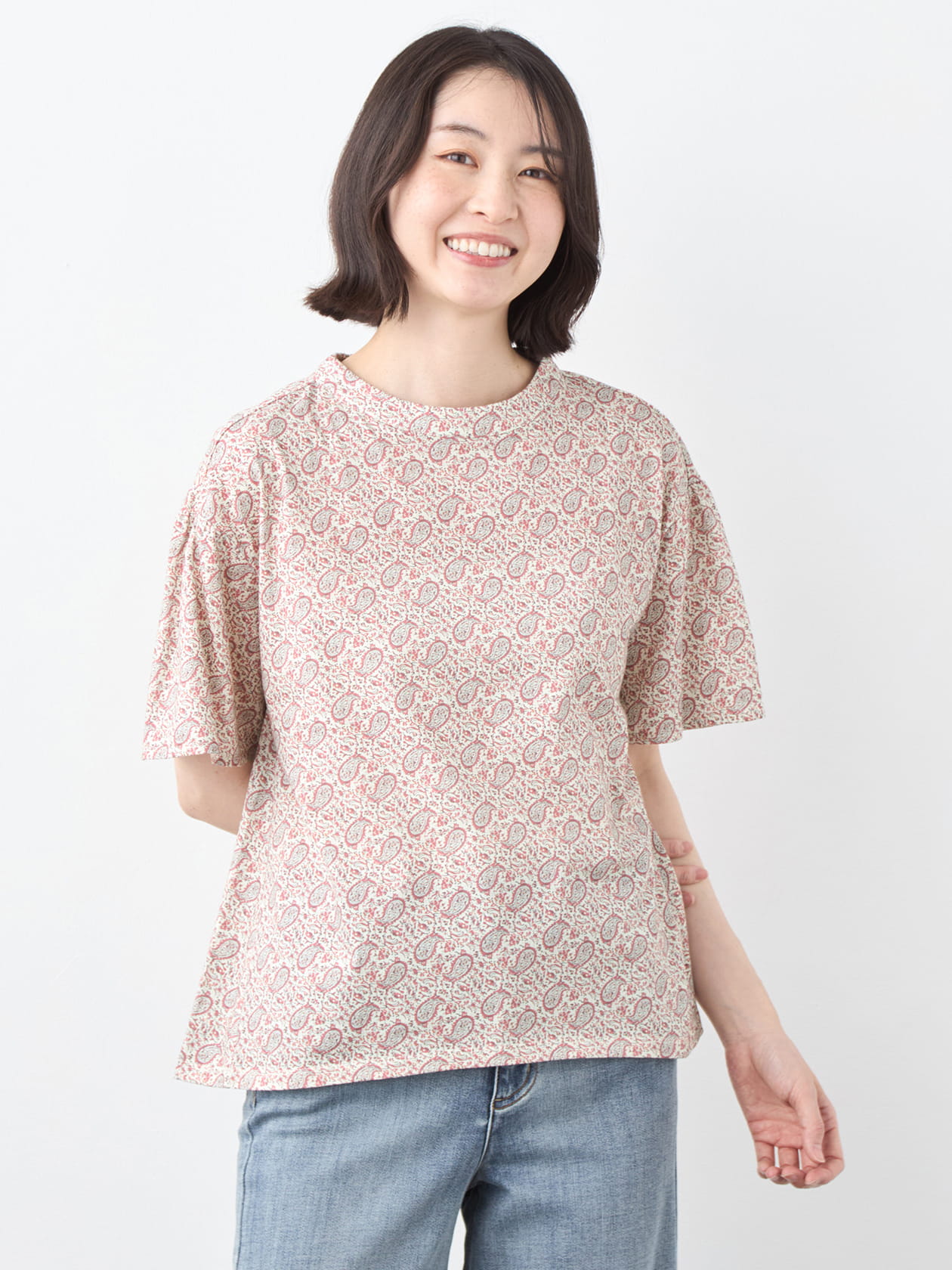 ペイズリープリントプルオーバー