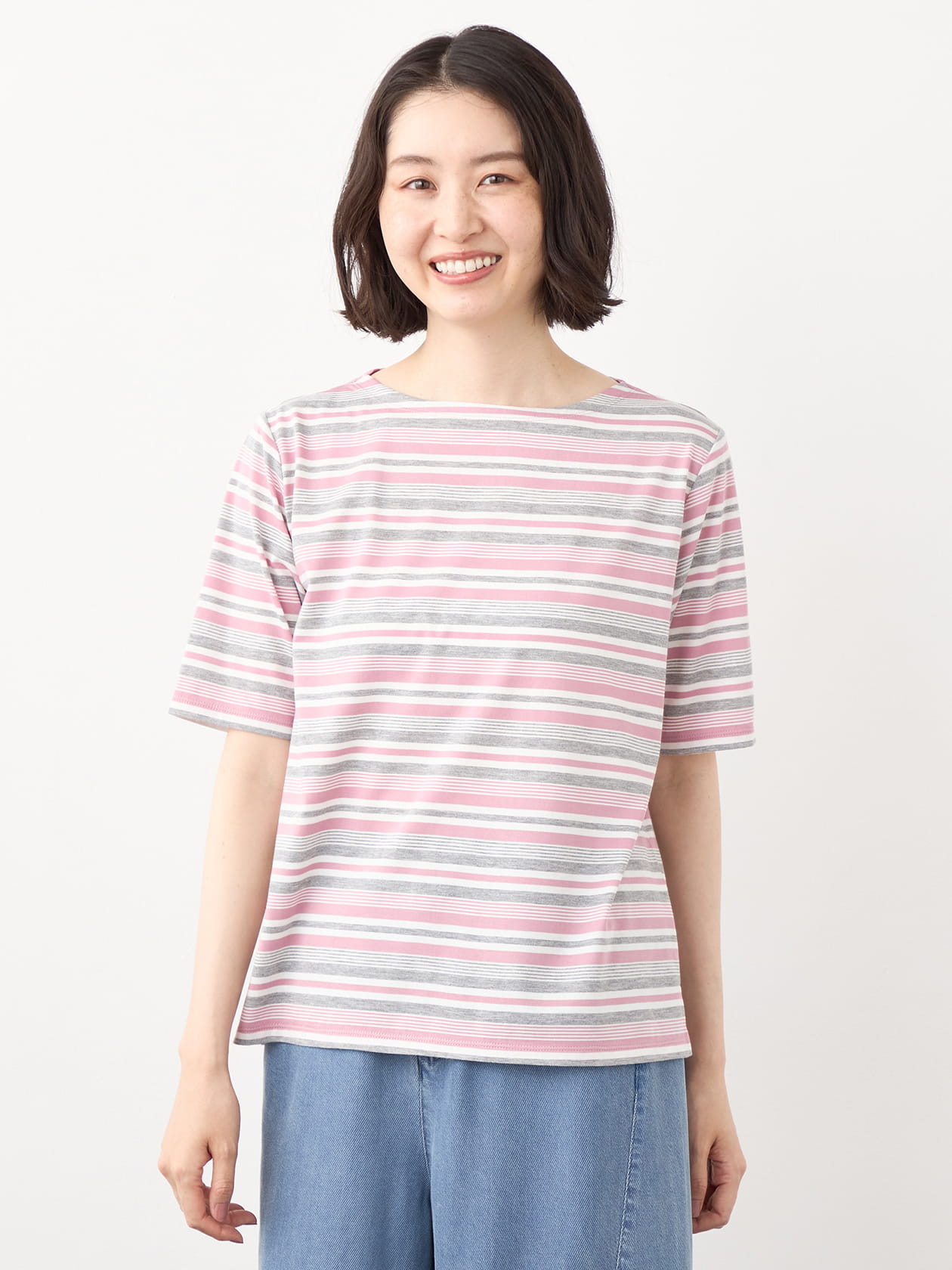 【早割30%OFF対象】クールタッチボーダーカットソー
