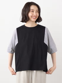 【早割30%OFF対象】レーシーストライプドッキングプルオーバー