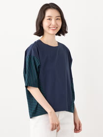【早割30%OFF対象】コンビネーションボーダーカットソー