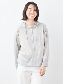 【早割30%OFF対象】シアーフーディカーディガン