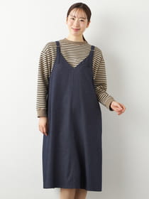 【おトクなタイムセール】デニムライクジャンスカワンピース