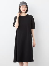 【早割30%OFF対象】異素材ドッキングワンピース