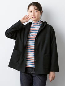 【早割30%OFF対象】スライバーフード羽織ジャケット