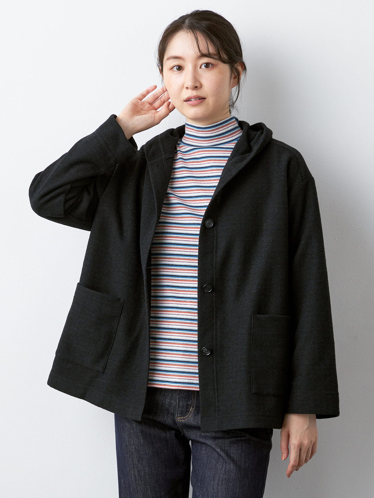 【早割30%OFF対象】スライバーフード羽織ジャケット