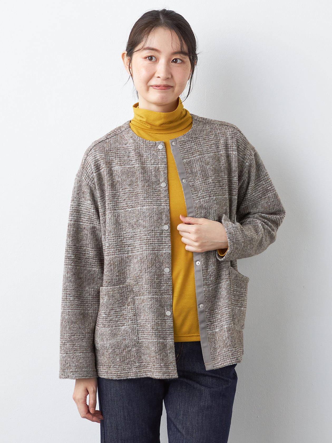 【早割30%OFF対象】スライバーウールチェックジャケット