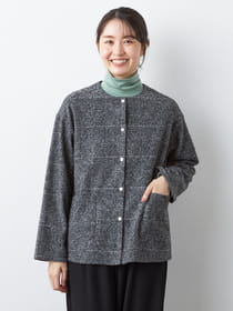 【早割30%OFF対象】スライバーウールチェックジャケット
