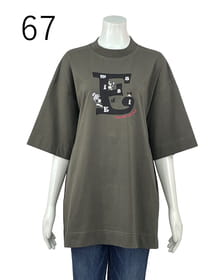 クルーネックカットソーチュニック