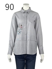 レイヤード風ストライプシャツ