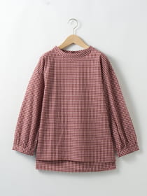 【3buy40%OFF！対象商品】オータムミニチェックブラウス