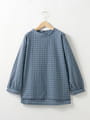 【3buy40%OFF！対象商品】オータムミニチェックブラウス