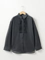 【3buy40%OFF！対象商品】ライトデニムフリルブラウス