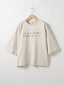 ５分袖ロゴ刺繍 Ｔシャツ