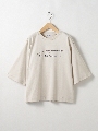 ５分袖ロゴ刺繍 Ｔシャツ