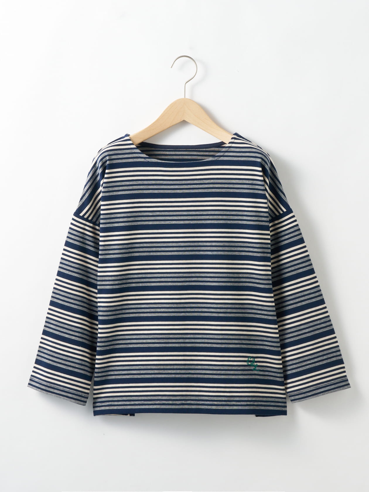 【3buy40%OFF！対象商品】ワンポイント刺繍ボーダープルオーバー