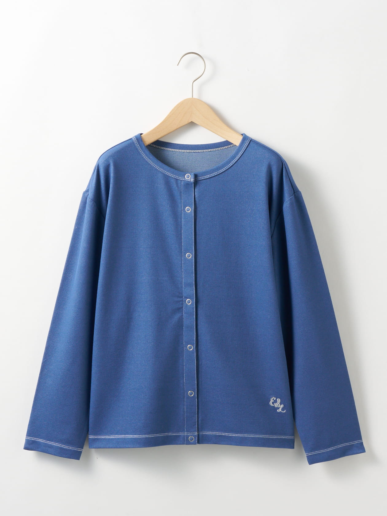 【3buy40%OFF！対象商品】デニムライクジャージーカーデ