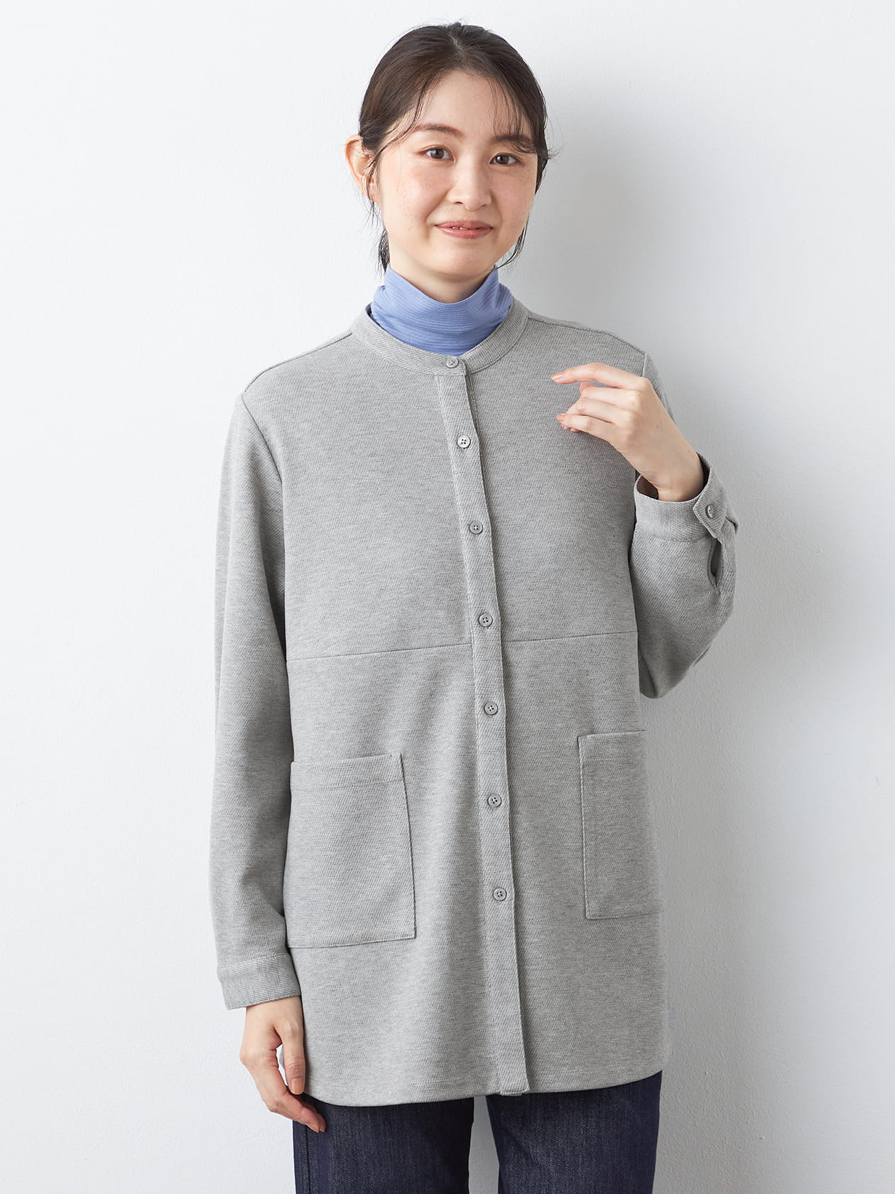 【早割30%OFF対象】ピーチツィル前開きチュニック