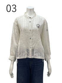 シアーストライプブルゾン