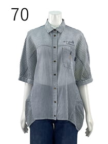 2.2オンス(超薄手のデニム)ドルマンスリーブシャツ