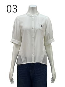 サッカーチェック柄ブラウス