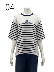 ハニカムボーダーカットソー