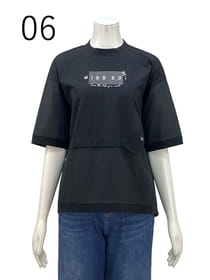 異素材ドッキングカットソー