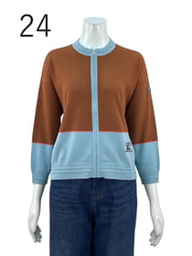 メッシュニットZIPカーディガン