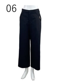 ポリエステルコットン ストレッチ セミワイドパンツ