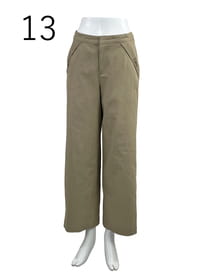 ポリエステルコットン ストレッチ セミワイドパンツ