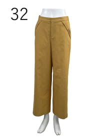 ポリエステルコットン ストレッチ セミワイドパンツ