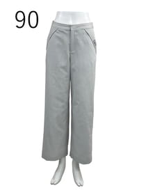ポリエステルコットン ストレッチ セミワイドパンツ