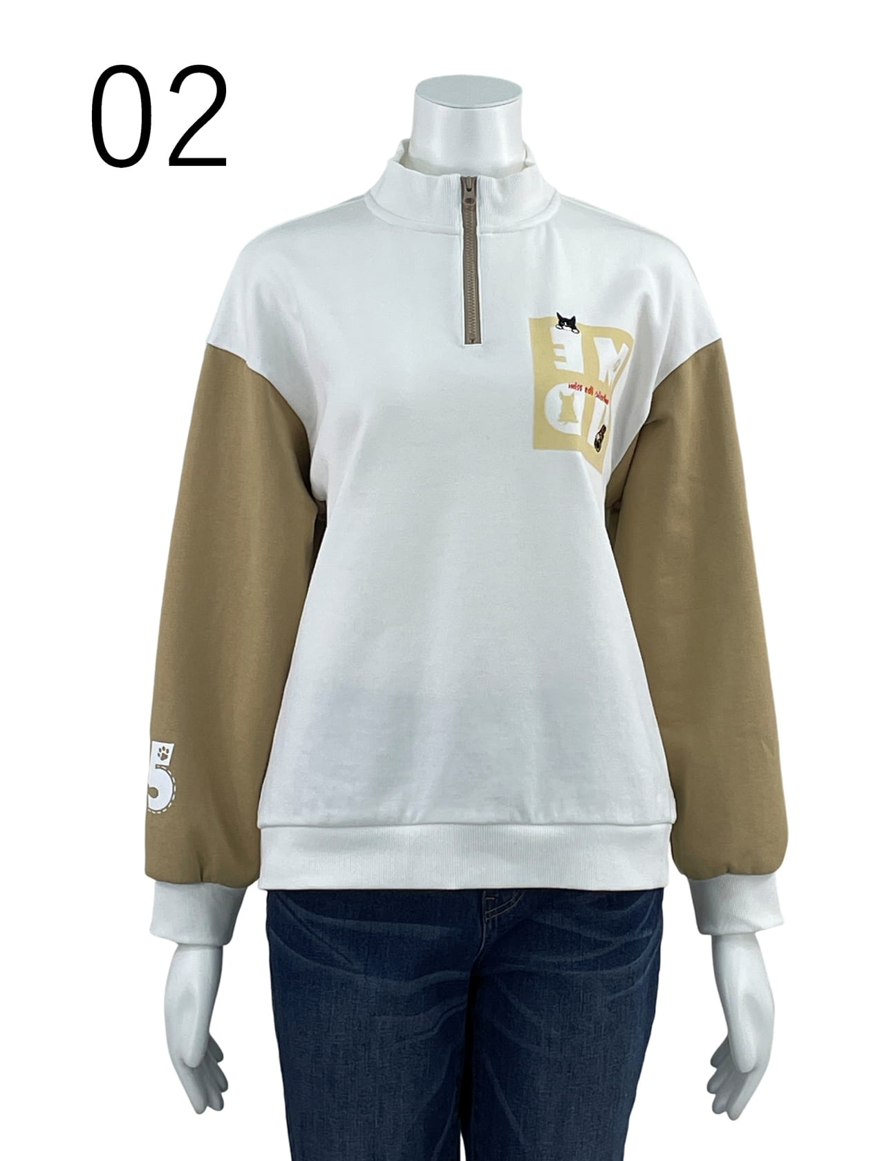 【おまとめ割】ミニ裏毛配色袖 カットソー